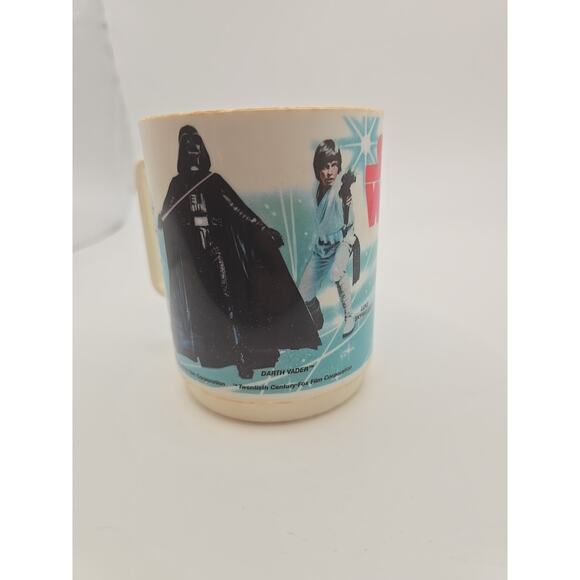 VINTAGE 1977 STAR WARS PLASTIC CUP MUG by DEKA Luke Leia R2 Darth Trooper C3PO - Picture 4 of 6
